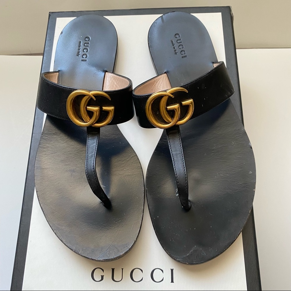 🌟 Leather Thong women’s Gucci sandals 🌟 - Picture 2 of 6